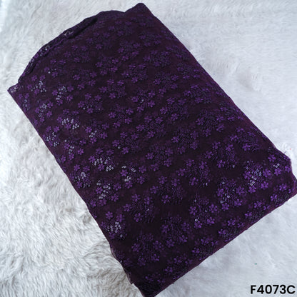 Thread Sequins Embroidered Net Fabric- F4073