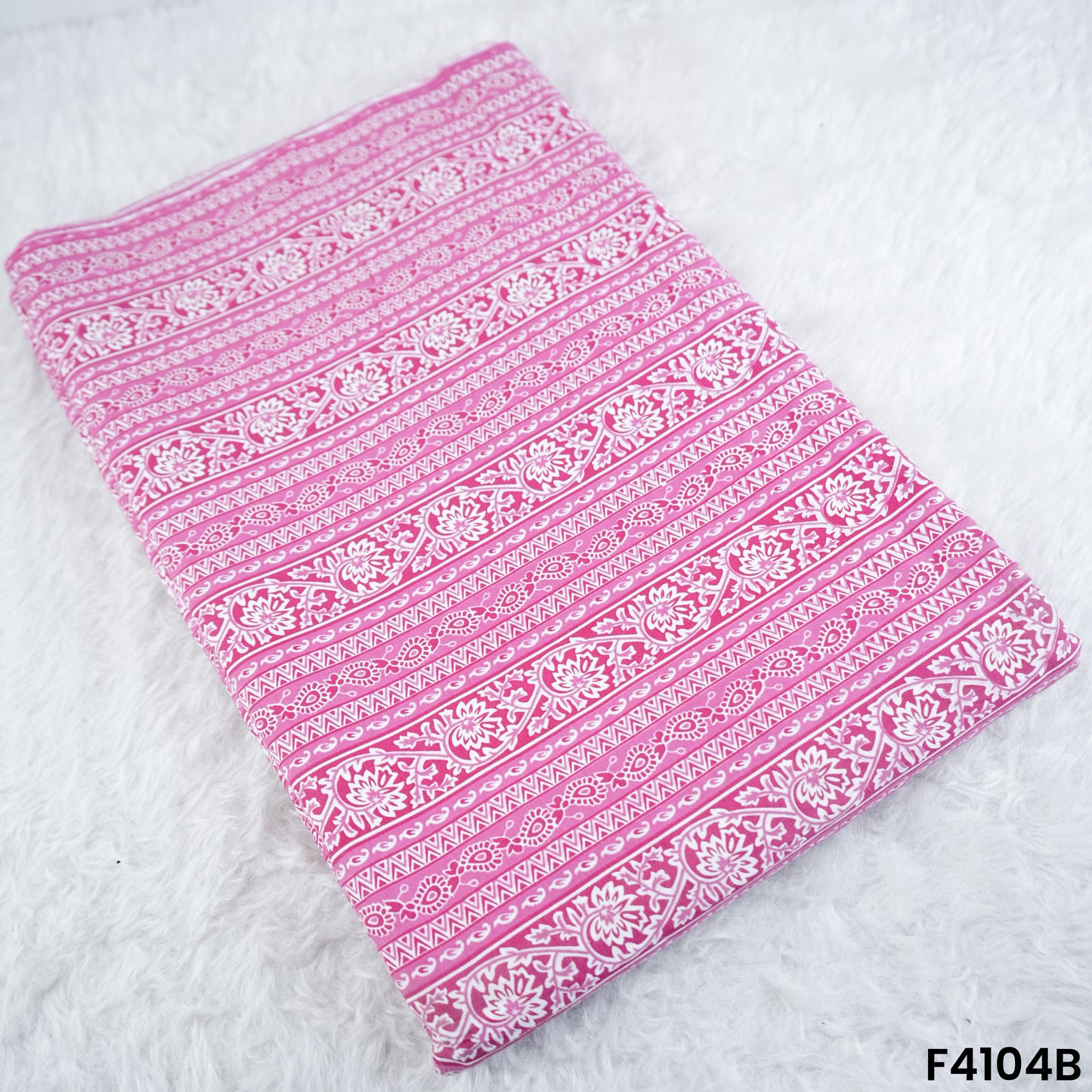 Block Print Cambric Cotton Fabric- F4104