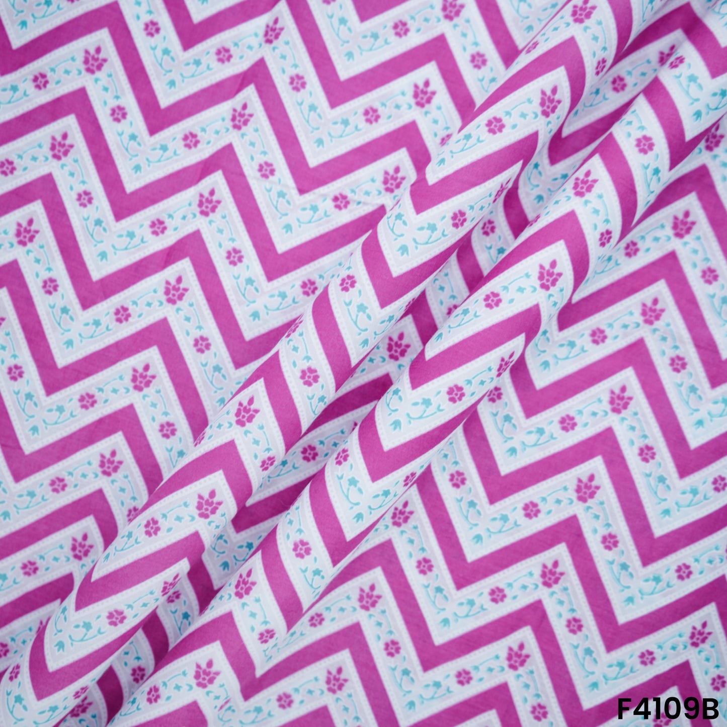Block  Print Cambric Cotton Fabric- F4109