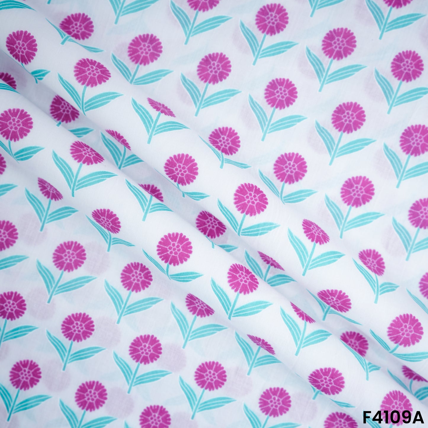 Block  Print Cambric Cotton Fabric- F4109