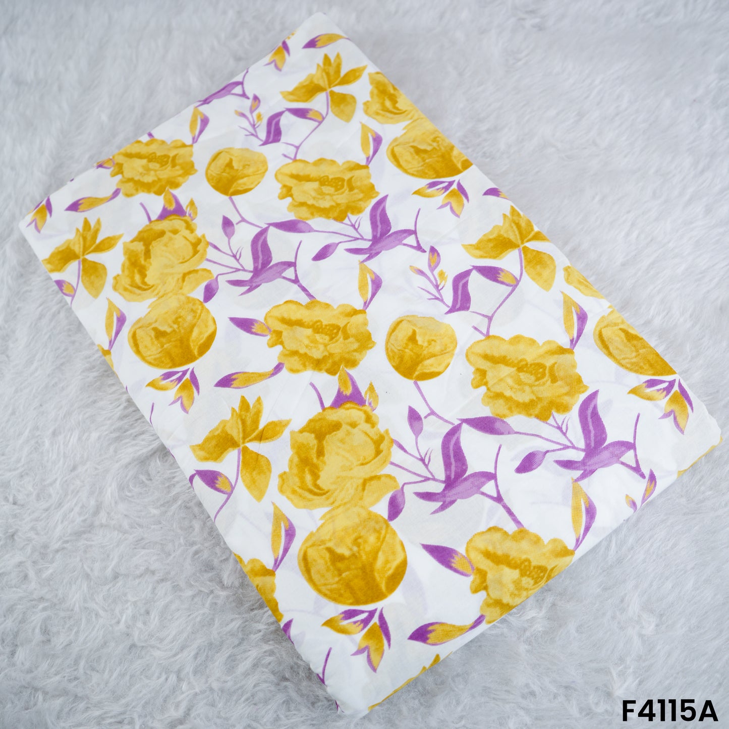 Floral Print Cambric Cotton Fabric- F4115