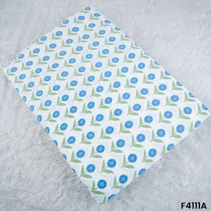 Block Print Cambric Cotton Fabric- F4111
