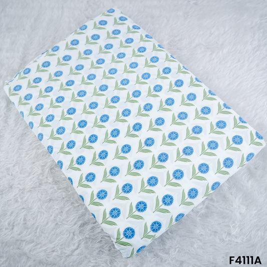 Block Print Cambric Cotton Fabric- F4111