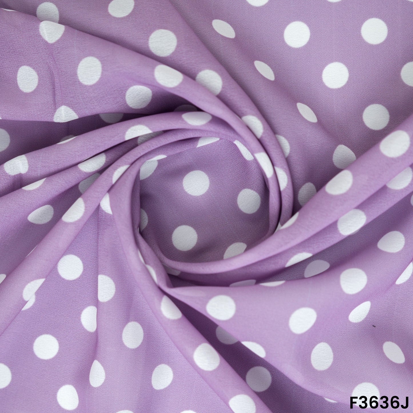 Polka Dot Georgette Fabric-F3636