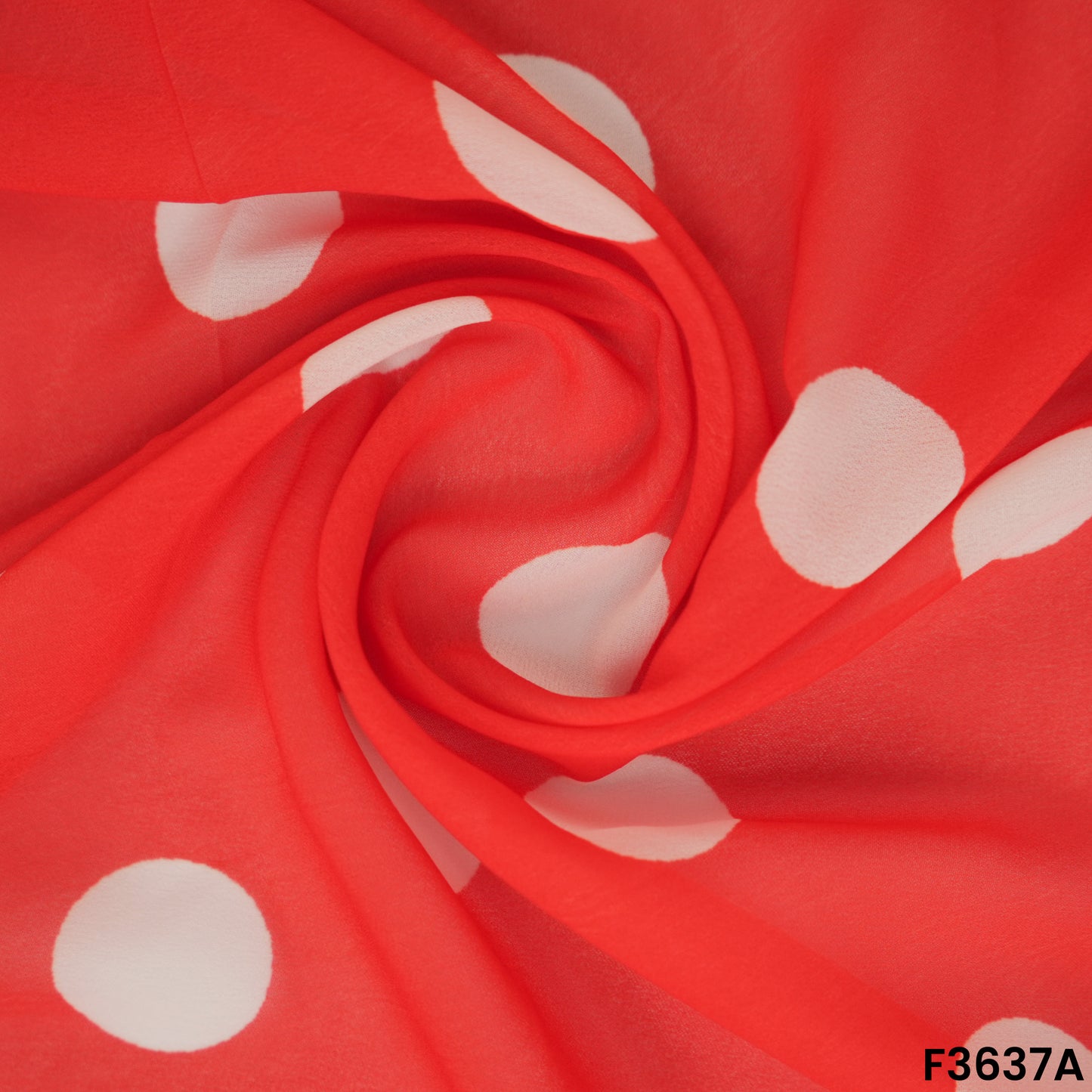 Polka Dot Georgette Fabric-F3637