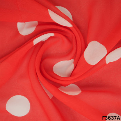 Polka Dot Georgette Fabric-F3637