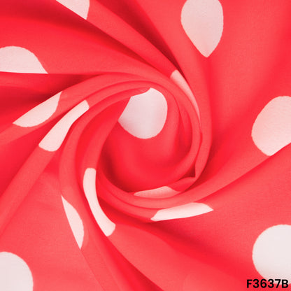 Polka Dot Georgette Fabric-F3637