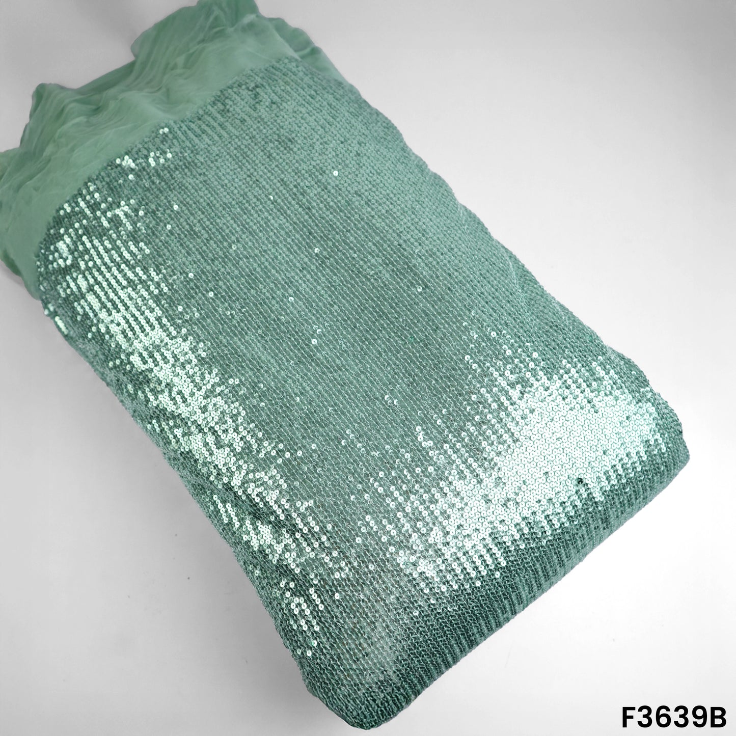 Thread Sequins Embroidered Net Fabric-F3639