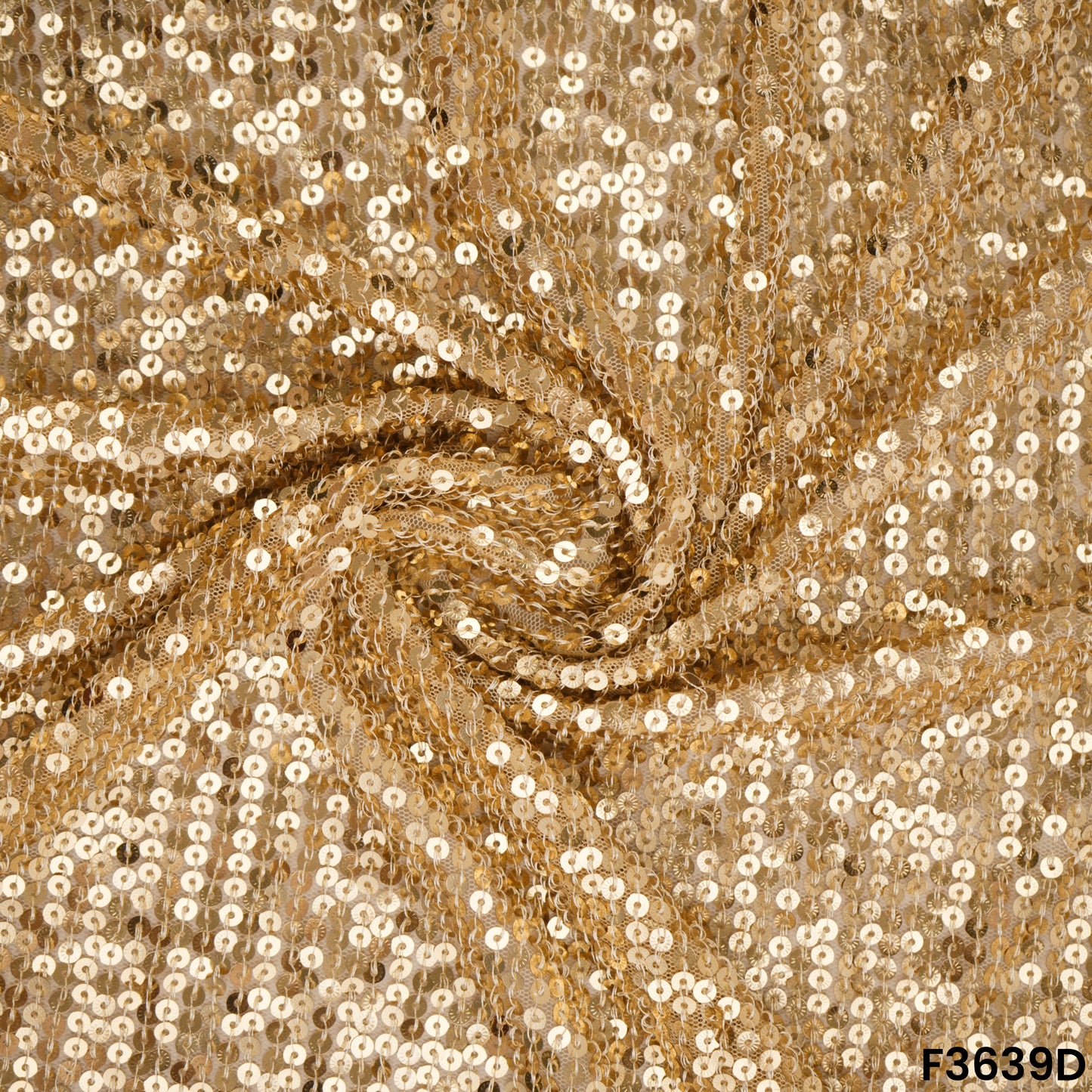 Thread Sequins Embroidered Net Fabric-F3639