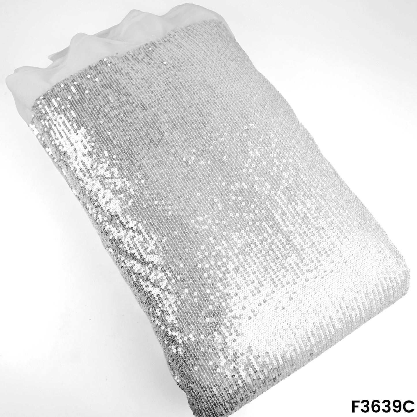 Thread Sequins Embroidered Net Fabric-F3639