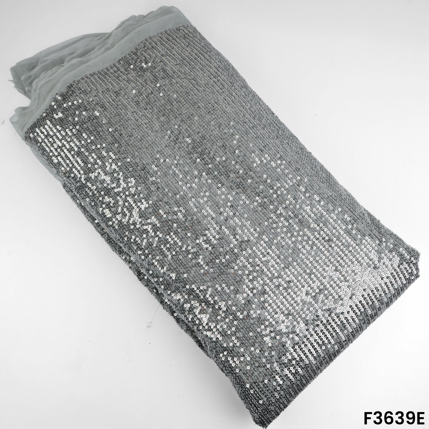 Thread Sequins Embroidered Net Fabric-F3639