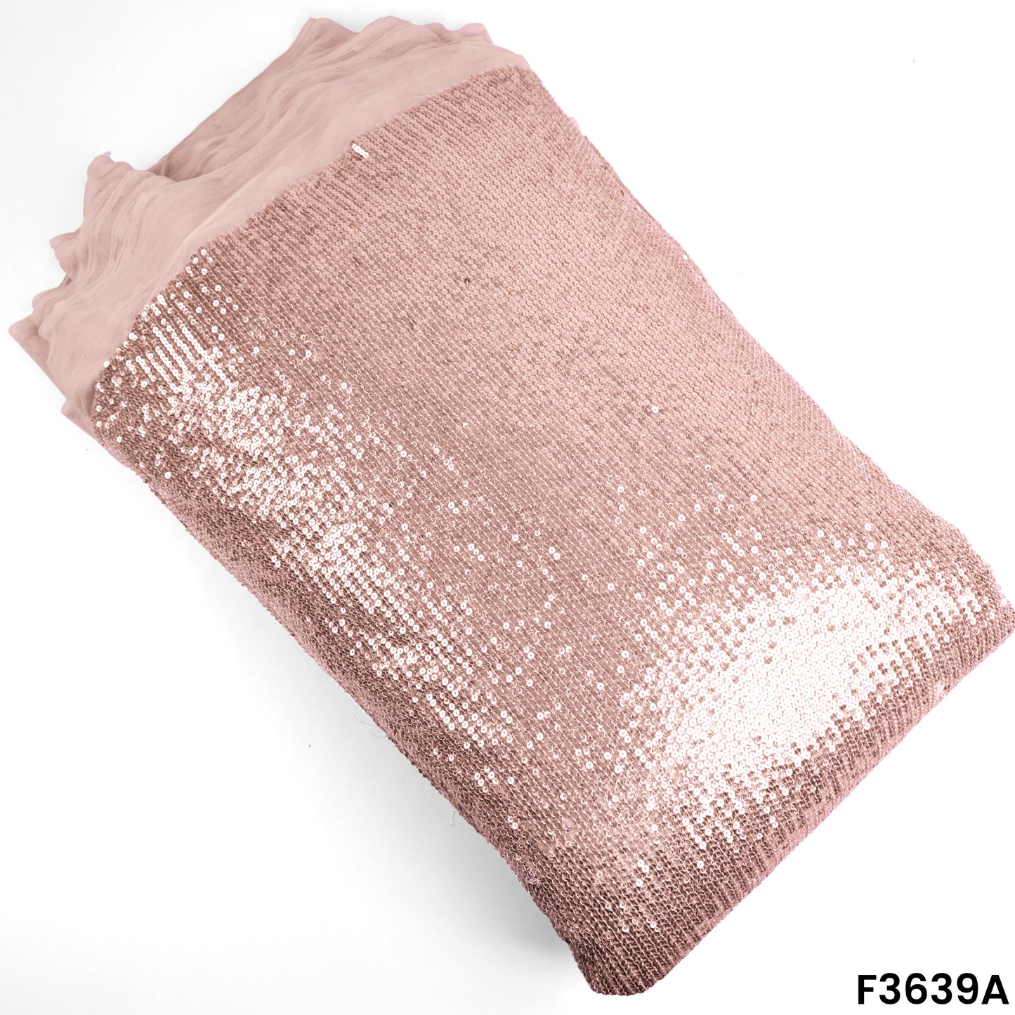 Thread Sequins Embroidered Net Fabric-F3639