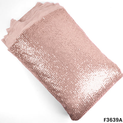 Thread Sequins Embroidered Net Fabric-F3639
