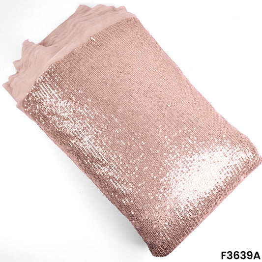 Thread Sequins Embroidered Net Fabric-F3639