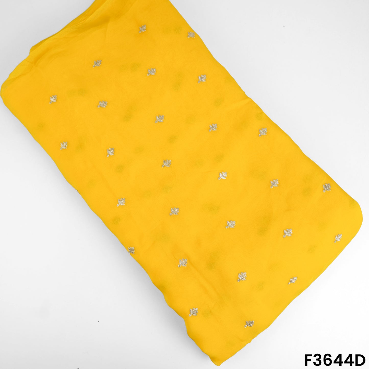 Zari Sequins Work Viscose Organza Fabric-F3644