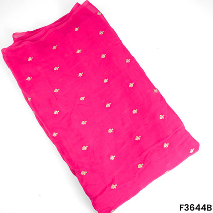 Zari Sequins Work Viscose Organza Fabric-F3644