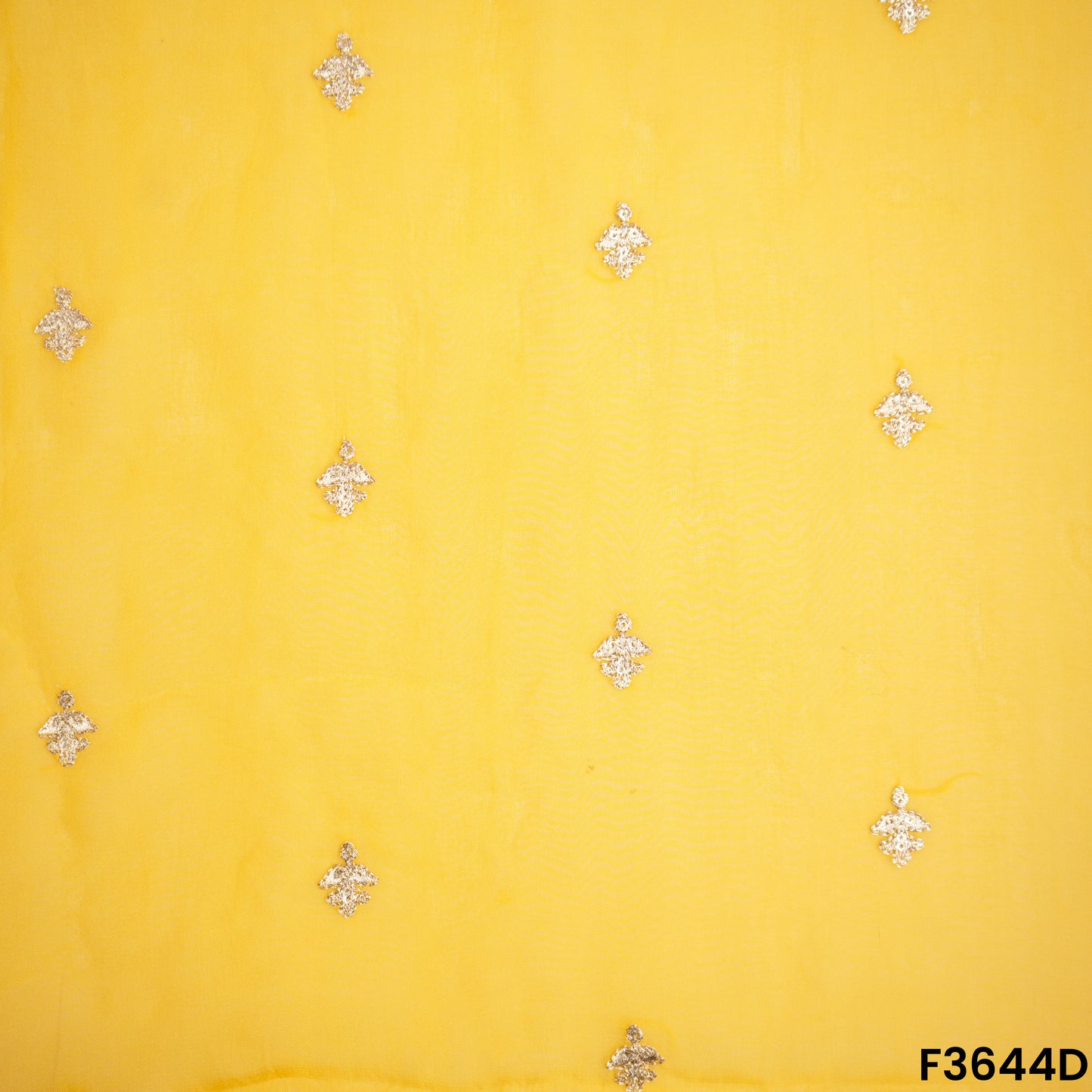 Zari Sequins Work Viscose Organza Fabric-F3644