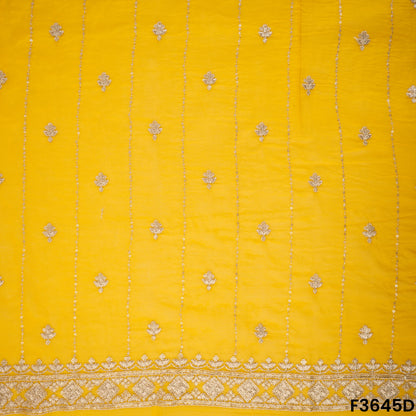 Zari Sequins Work Viscose Organza Fabric-F3645