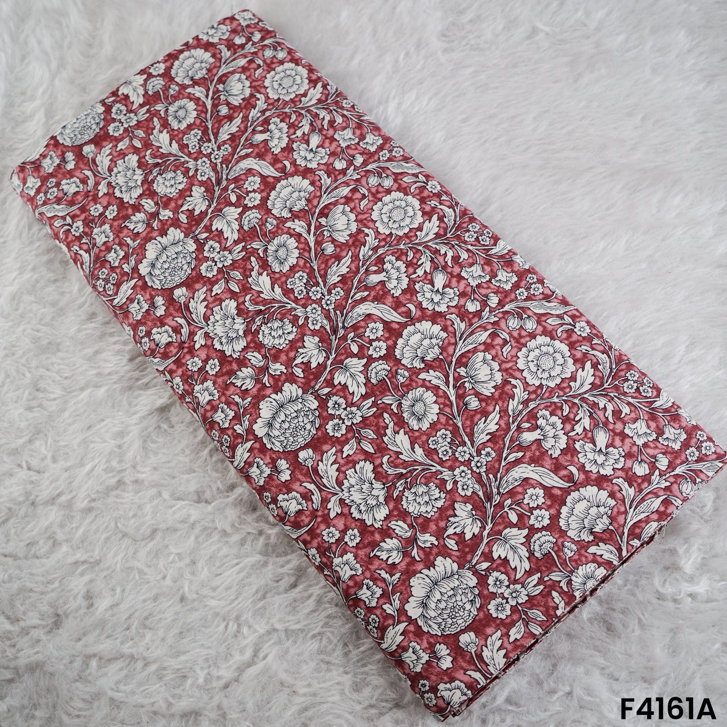 Floral Printed Cambric Cotton Fabric- F4161