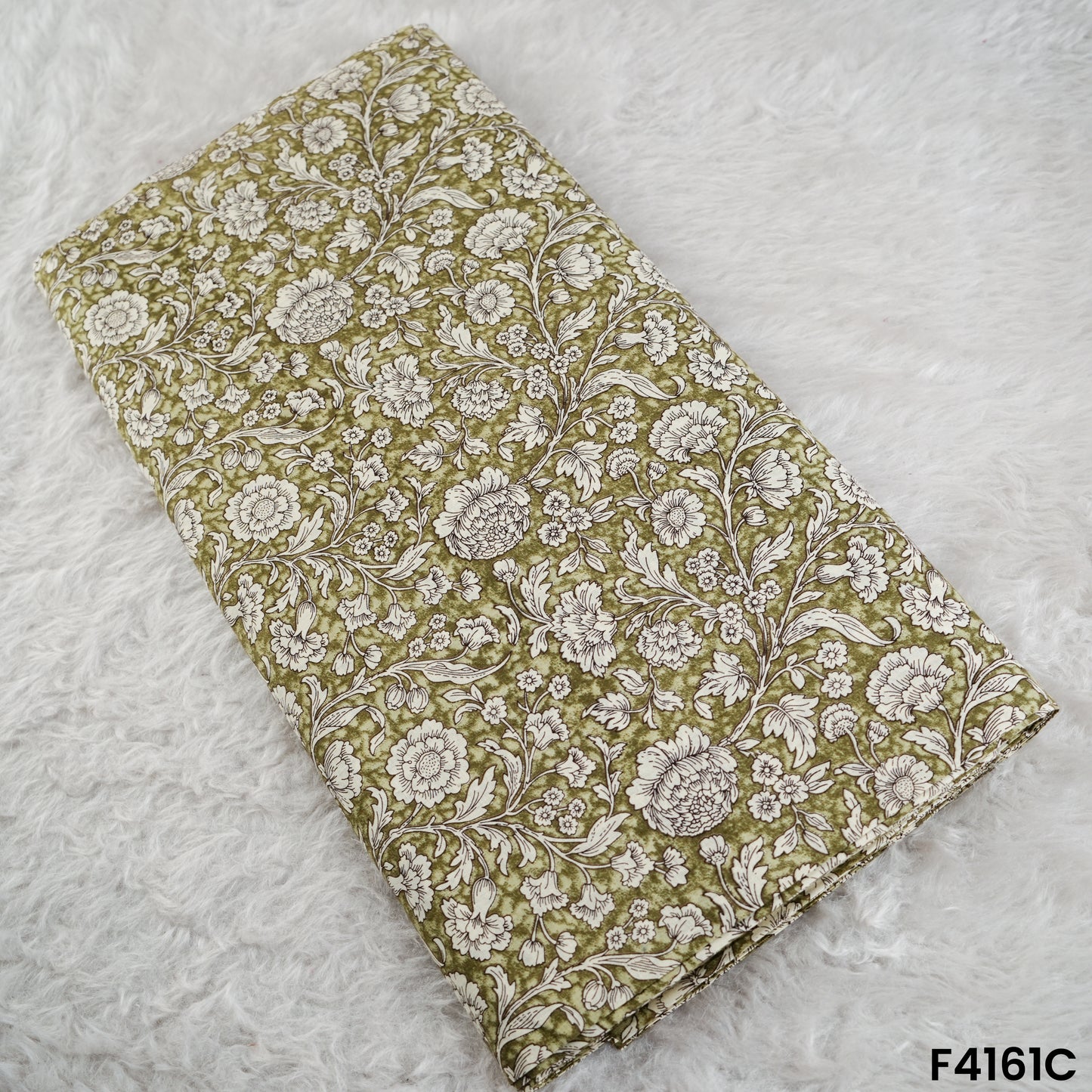 Floral Printed Cambric Cotton Fabric- F4161