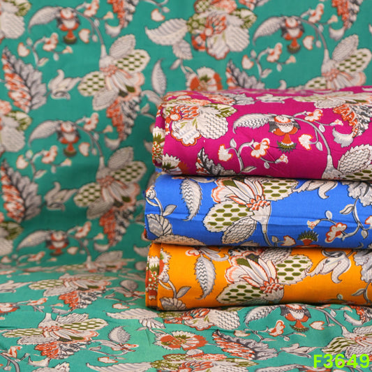 Digital Print Rayon Cotton Fabric-F3649