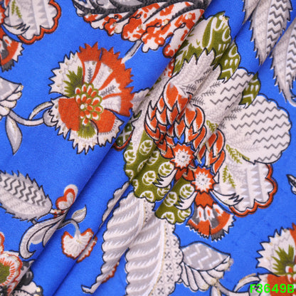 Digital Print Rayon Cotton Fabric-F3649