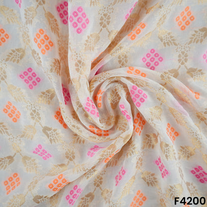 Dyeable Banarasi Georgette Fabric- F4200