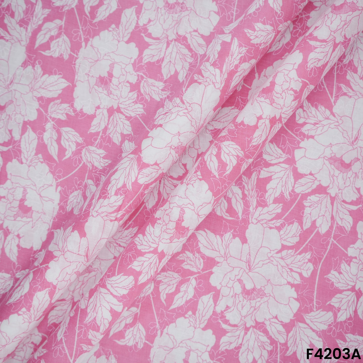 Floral Print Cambric Cotton Fabric- F4203