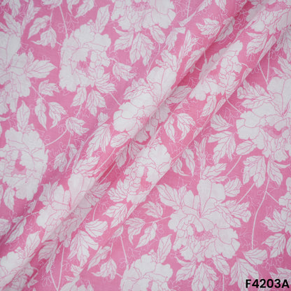 Floral Print Cambric Cotton Fabric- F4203