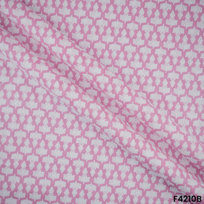 Block Print Cambric Cotton Fabric-F4210
