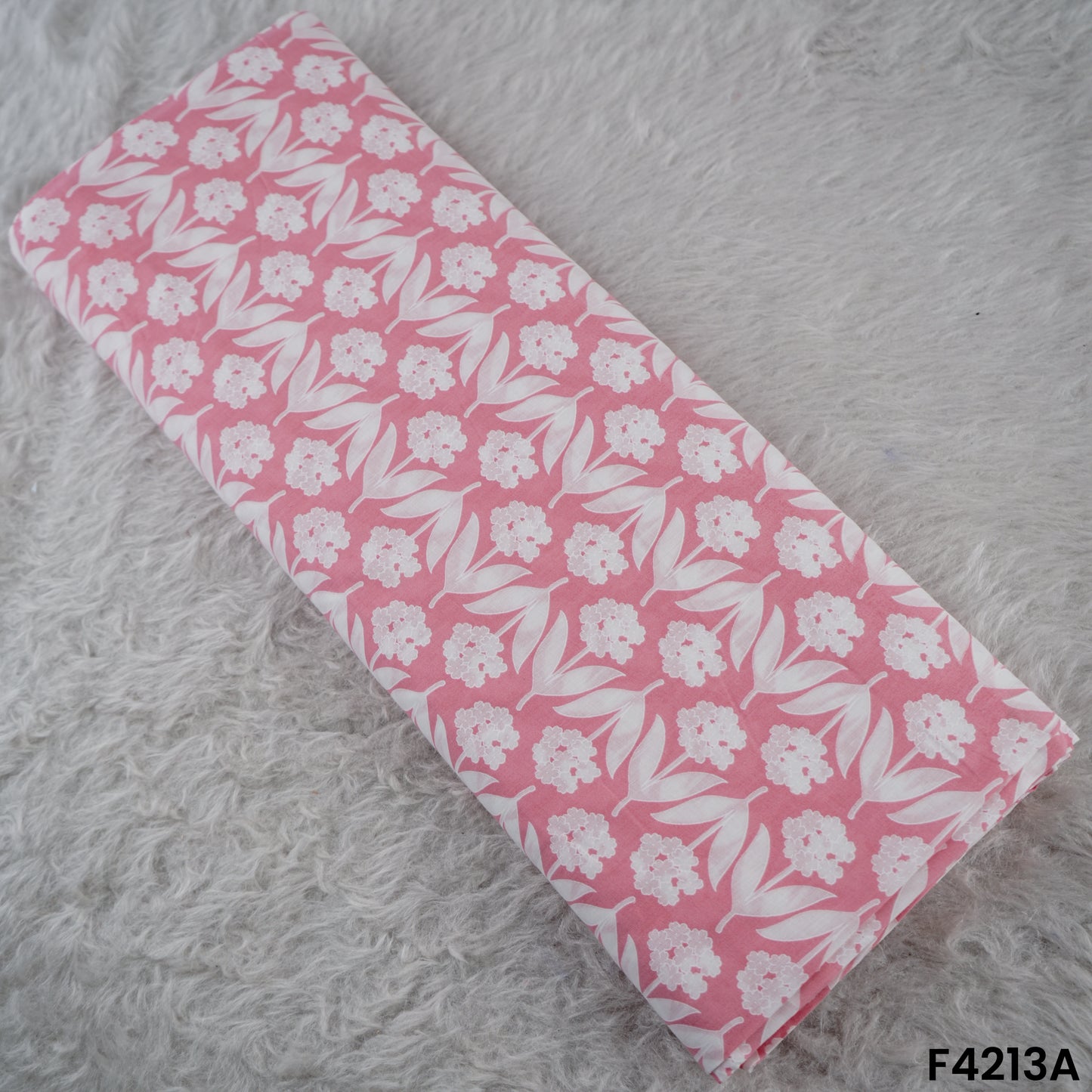 Block Print Cambric Cotton Fabric-F4213