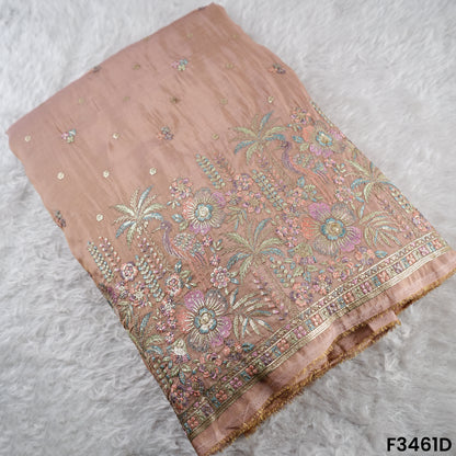 Thread Sequins Embroidered Shimmer Tissue Fabric-F3461