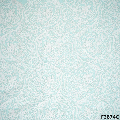 Thread Embroidered Cambric Cotton Fabric-F3674