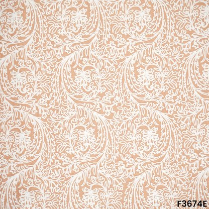 Thread Embroidered Cambric Cotton Fabric-F3674