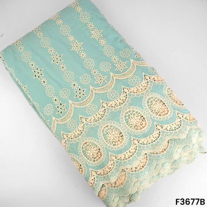 Lace Work Hakoba Crepe Fabric-F3677