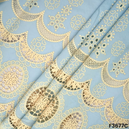 Lace Work Hakoba Crepe Fabric-F3677