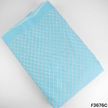 Thread Embroidered Kota Cotton Fabric-F3676