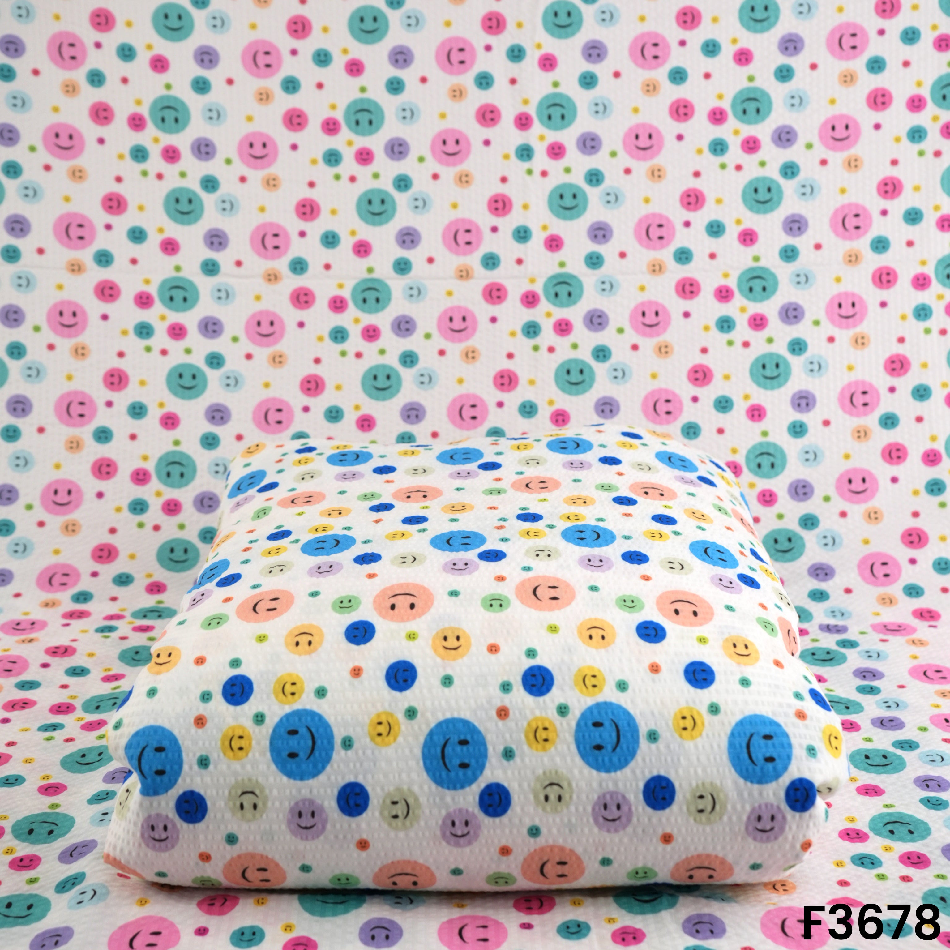 Baby Print Seer Sakkar Pure Cotton Fabric-F3678