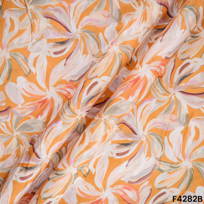 Digital Print Pure Muslin Fabric - F4282
