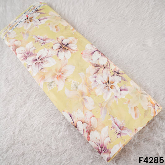 Digital Print Pure Muslin Fabric- F4285