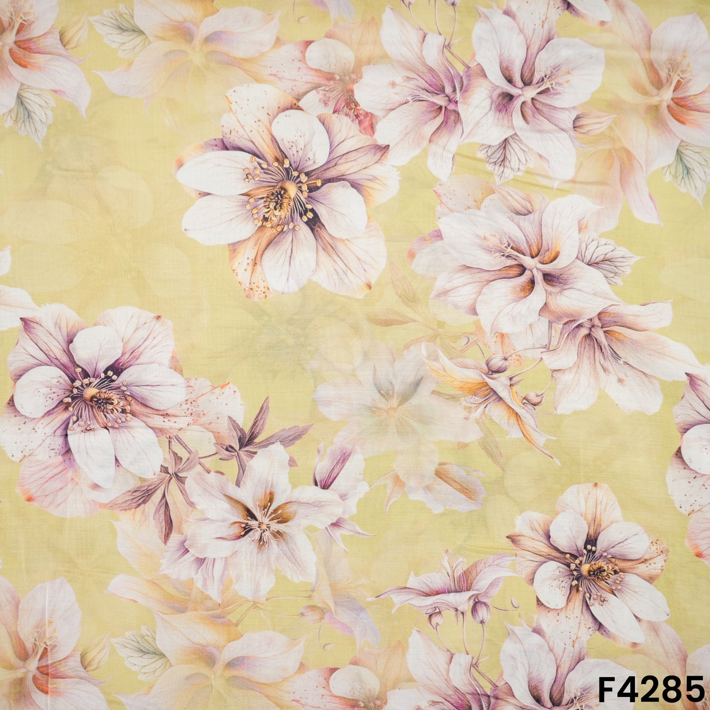Digital Print Pure Muslin Fabric- F4285