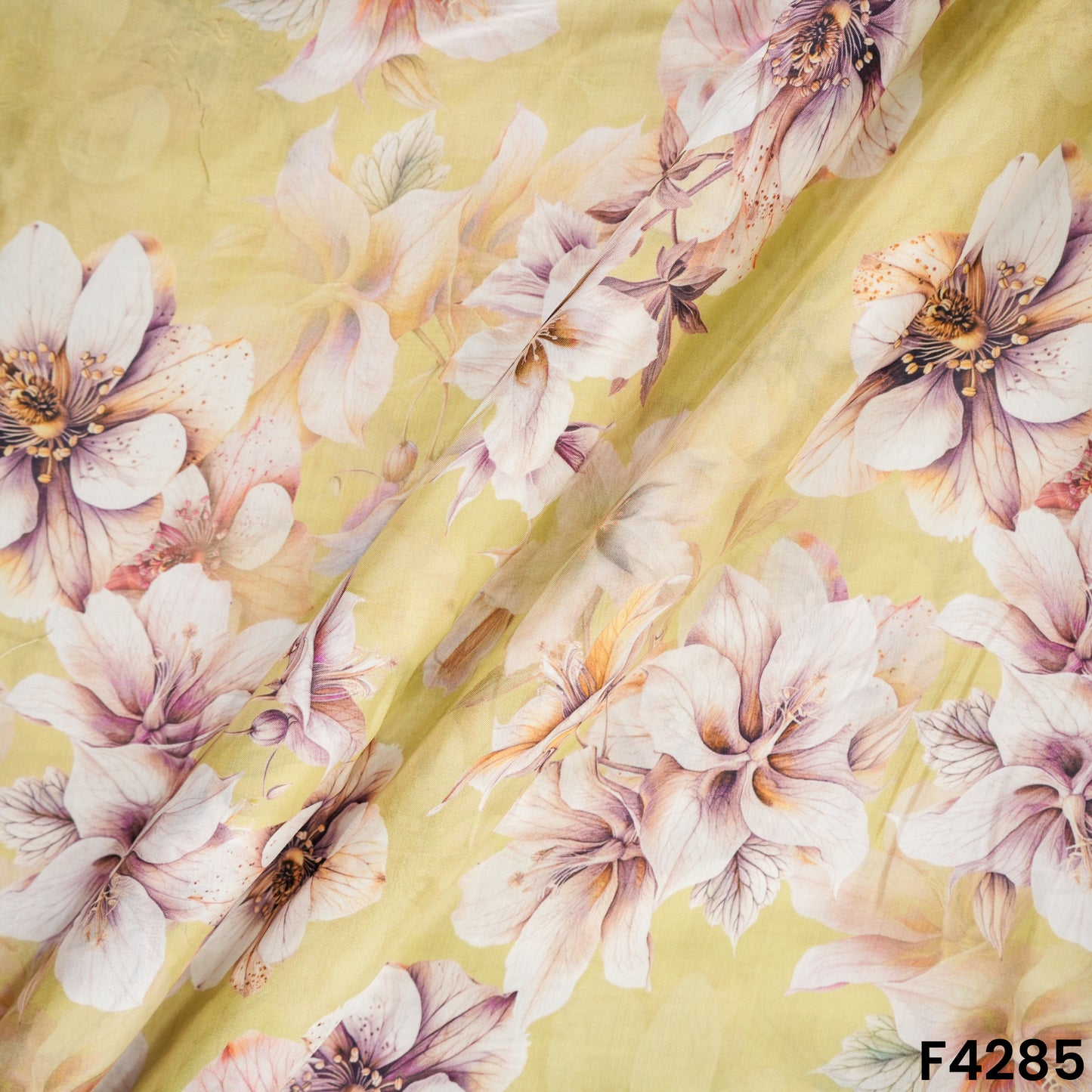 Digital Print Pure Muslin Fabric- F4285