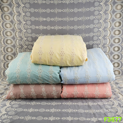 Lace Work Hakoba Crepe Fabric-F3677