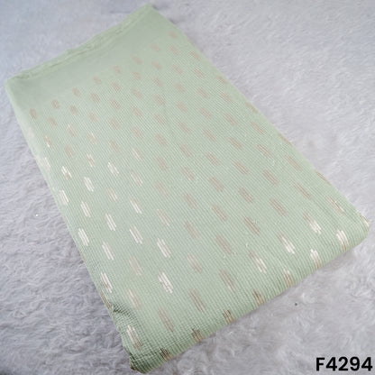 Thread Sequins Embroidered Slub Modal Fabric- F4294