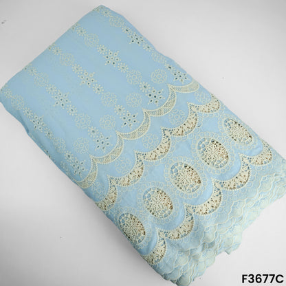Lace Work Hakoba Crepe Fabric-F3677