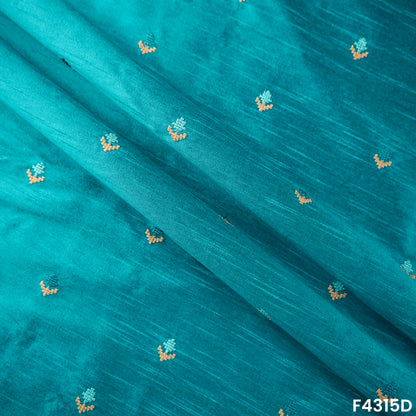 Thread Buti Work Raw Silk Fabric- F4315