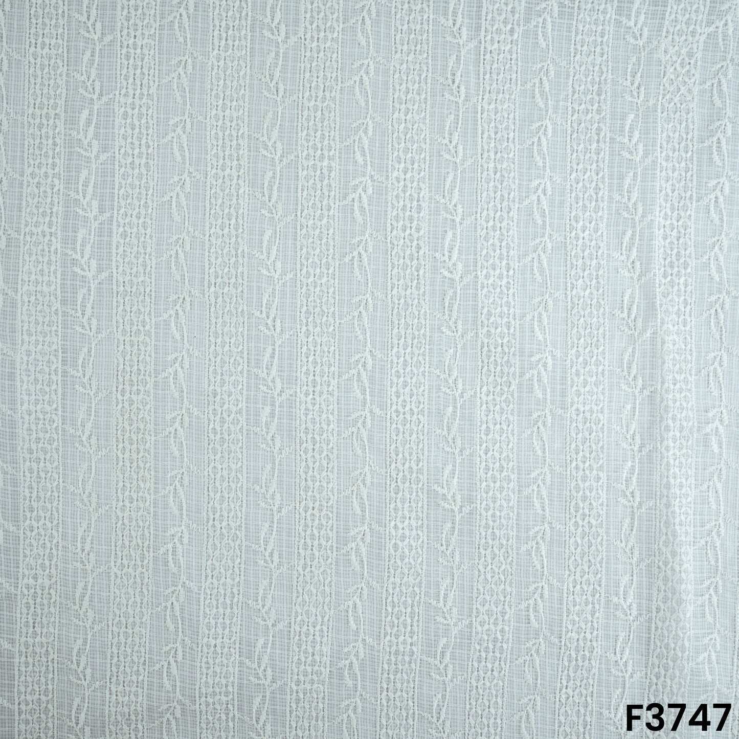 Thread Embroidered Kota Cotton Fabric-F3747