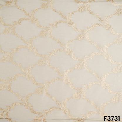 Dyeable Zari Work Shimmer Tissue Fabric-F3731