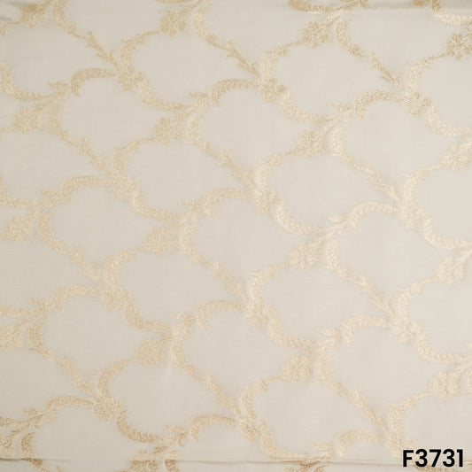 Dyeable Zari Work Shimmer Tissue Fabric-F3731