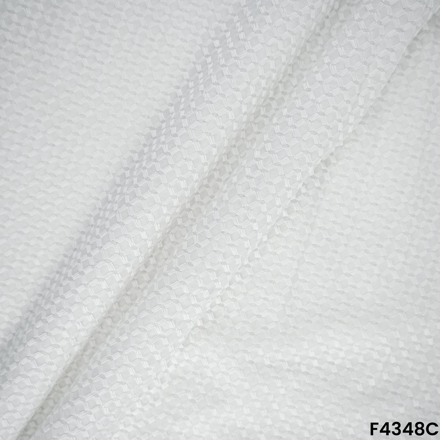 Chikankari Cotton Fabric-F4348